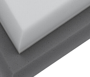 Absorbeurs de bruit empilés à bords arrondis et catégorie de protection incendie DIN 4102 B1 / C-s2, d0 selon DIN EN 13501