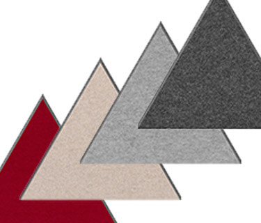 Absorbeur en feutre de couleur en forme de triangle