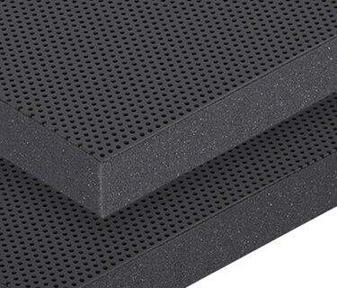 Tapis d'isolation phonique à surface en cuir synthétique perforée