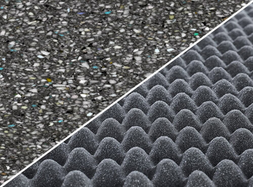 Mousse acoustique lourde et mousse alvéolée pour l’isolation acoustique Différence entre la mousse acoustique lourde pour l’isolation du bruit de structure et la mousse alvéolée pour l’insonorisation du son aérien.