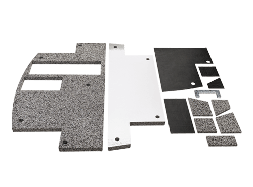 Kit acoustique pour l'insonorisation d'une machine Un kit acoustique sur mesure pour l'insonorisation d'un moteur.