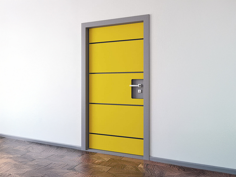 Côté de la porte à l'intérieur/à l'intérieur du cadre de la porte - Poignée de porte droite