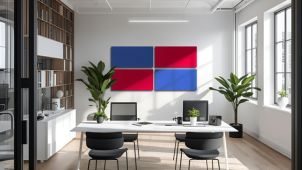 Images d'application Absorbants acoustiques au bureau et au centre d'appels