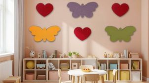 Images d'application : absorbeurs acoustiques dans une chambre d'enfant
