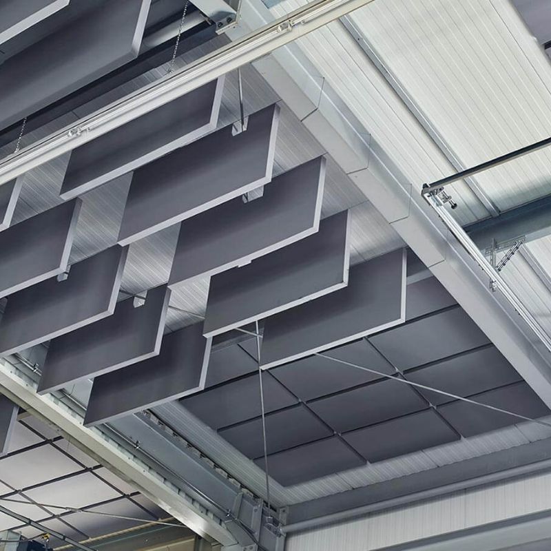 aixFOAM Industry - Solutions de montage acoustique pour murs et plafonds dans les halls industriels et ateliers