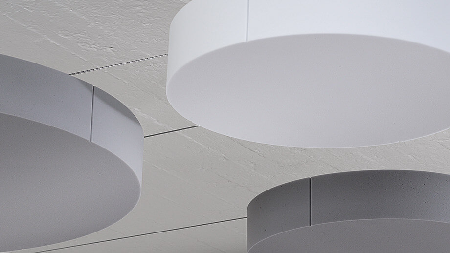 Voiles acoustiques / voiles de plafond dans le bureau