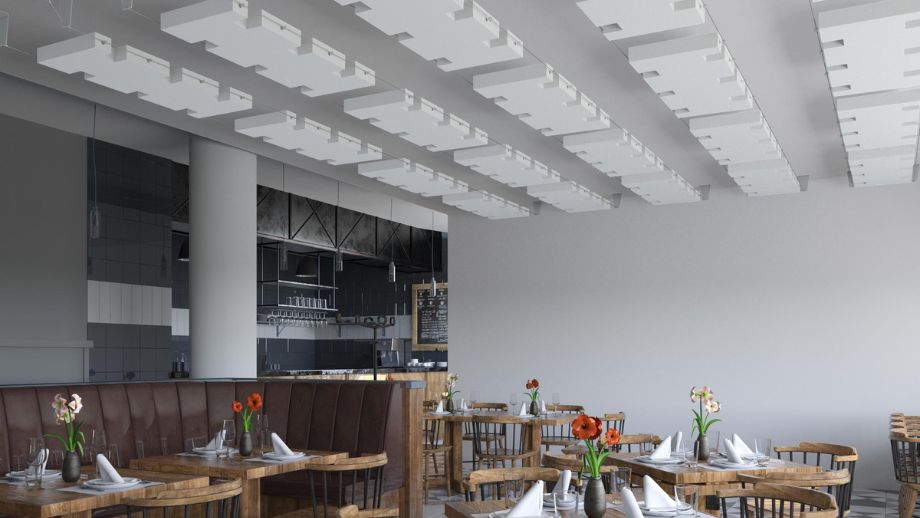 Absorbeur de plafond fixé à l'aixFOAM twostring