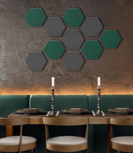 Absorbeur acoustique avec surface en feutre adapté à l'aménagement du restaurant