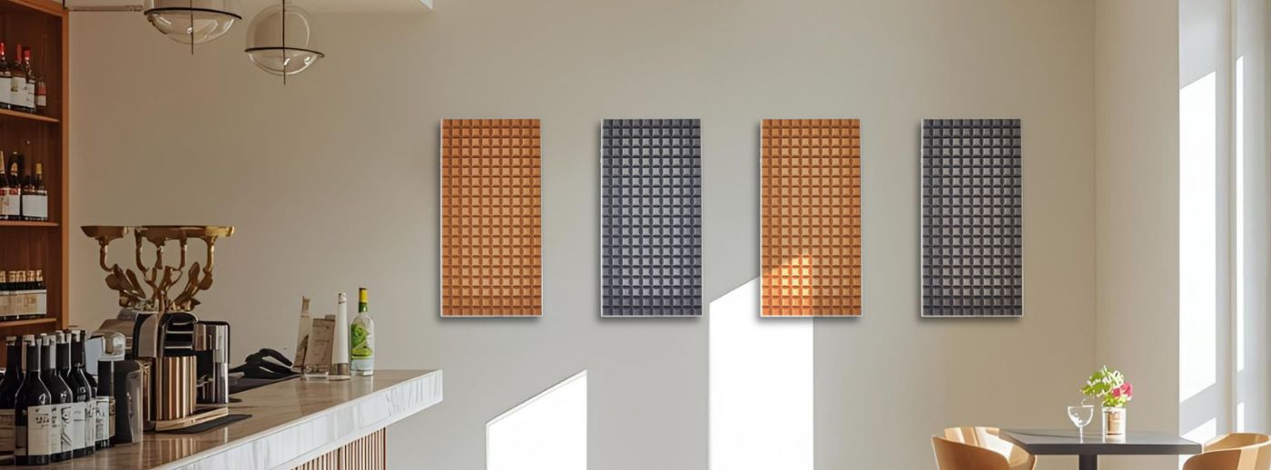 Absorbeur acoustique MAYA dans un élégant cadre en aluminium upFRAME