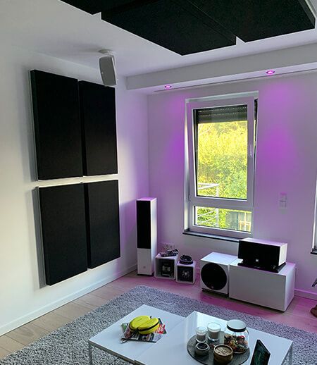 Optimisation acoustique avec FEUTRE dans des cassettes suspendues (upFRAME)