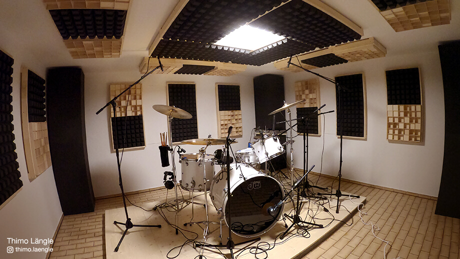 The aixFOAM drum insulation sets ensure a perfect acoustic for rehearsal rooms
