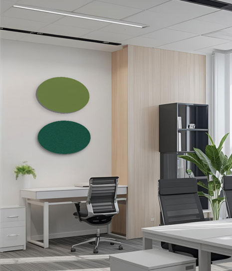 Absorbeur acoustique avec surface en feutre acoustique