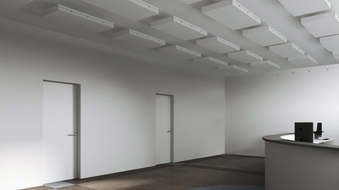 aixFOAM Absorbeur de plafond pour cabinet et cabinet d'avocats